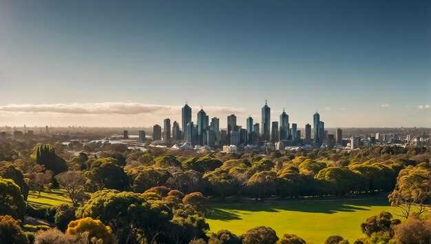 Where is the Melbourne skyline?