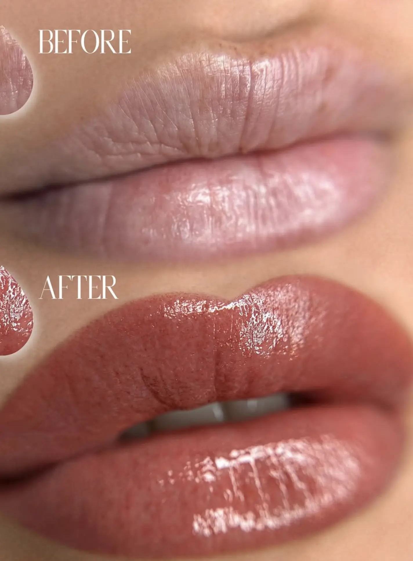 before and after lip blush tattoo colors